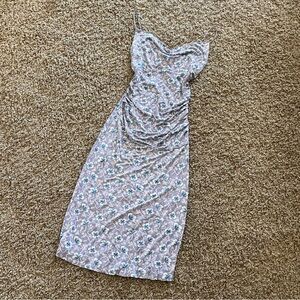Vintage Free People Blue and Cream Floral Dress